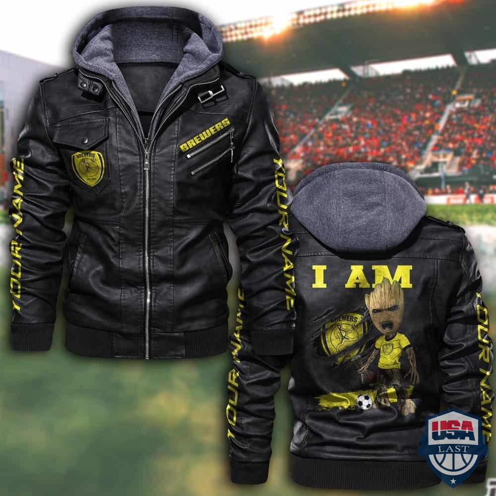 Customize Groot I Am Burton Albion Fan Leather Jacket – Hothot 150122
