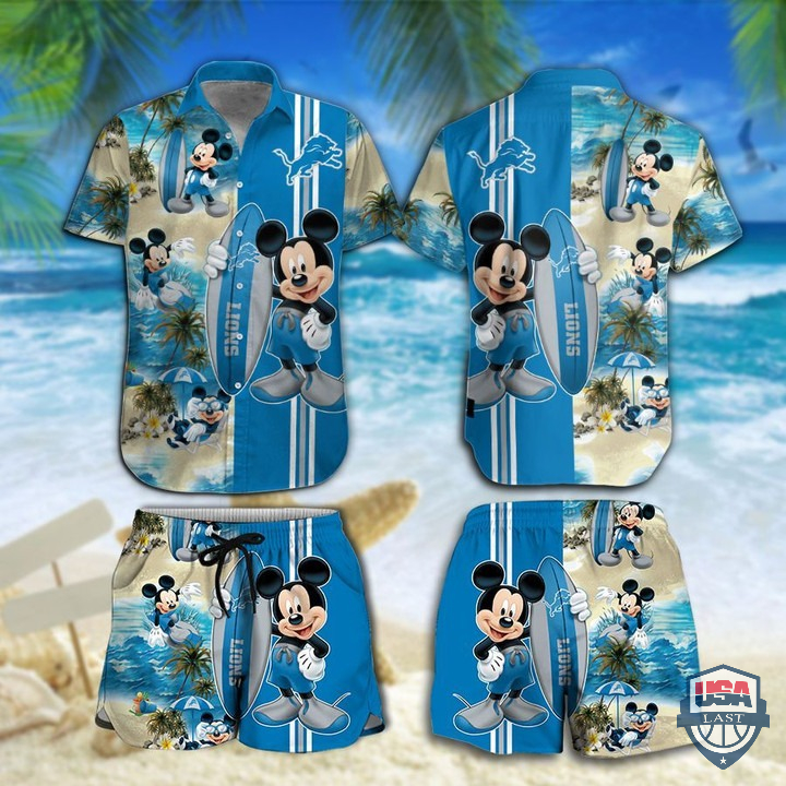 Detroit Lions Mickey Mouse Hawaiian Shirt Beach Short – Hothot 060122