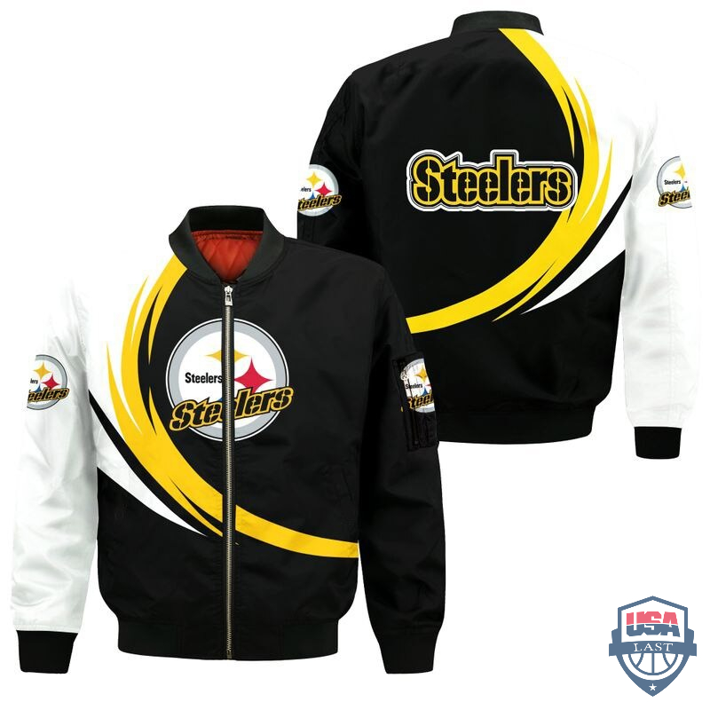 NFL Pittsburgh Steelers Curve Design Bomber Jacket – Hothot 260122