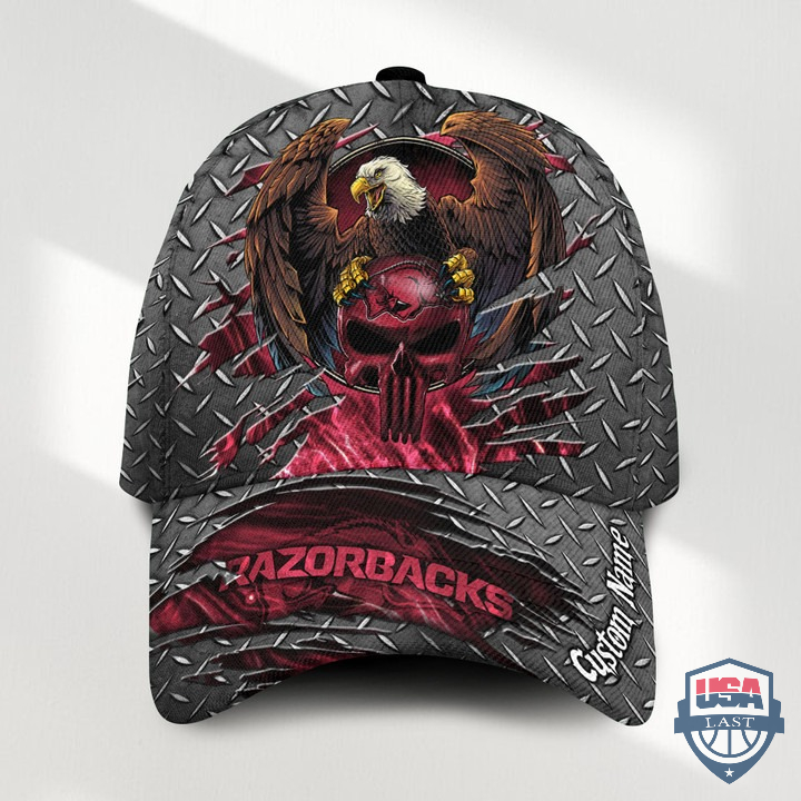 Arkansas Razorbacks 3D Cap Eagle Skull NCAA Custom Name – Hothot 240122