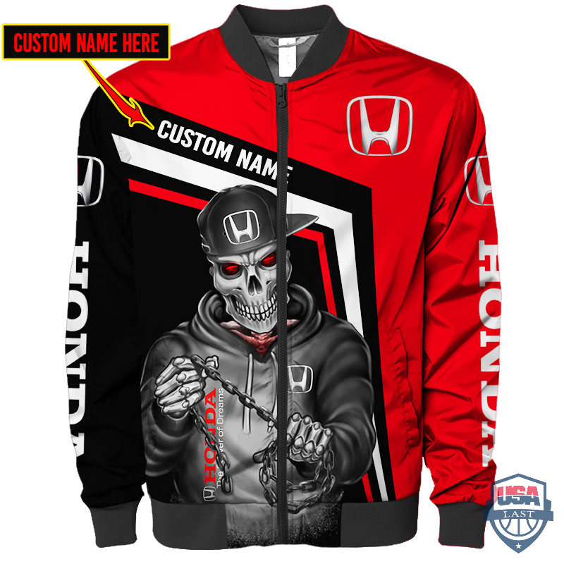 Honda Ghost Rider Custom Name Bomber Jacket – Hothot 270122