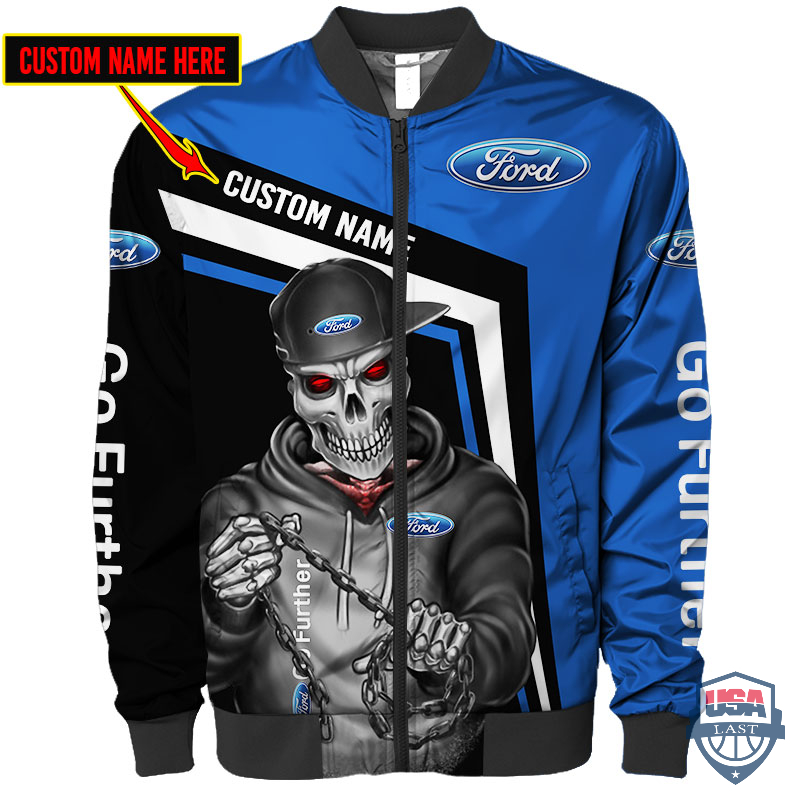 Ford Go Further Ghost Rider Custom Name Bomber Jacket – Hothot 270122