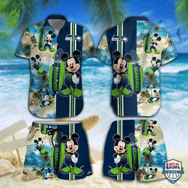 Seattle Seahawks Mickey Mouse Hawaiian Shirt Beach Short – Hothot 060122