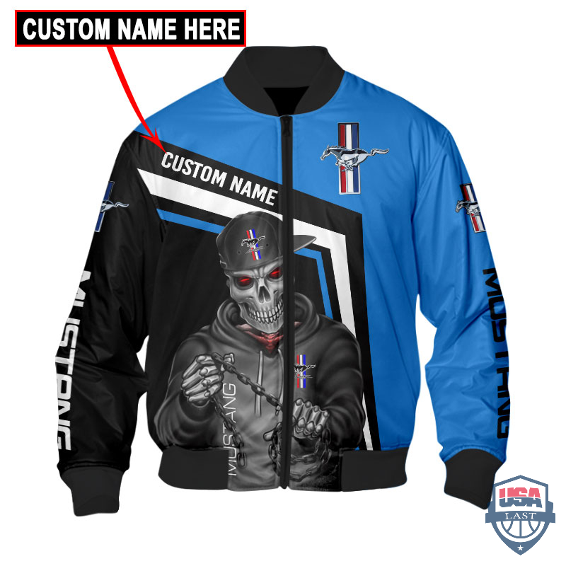 Ford Mustang Ghost Rider Custom Name Bomber Jacket – Hothot 270122