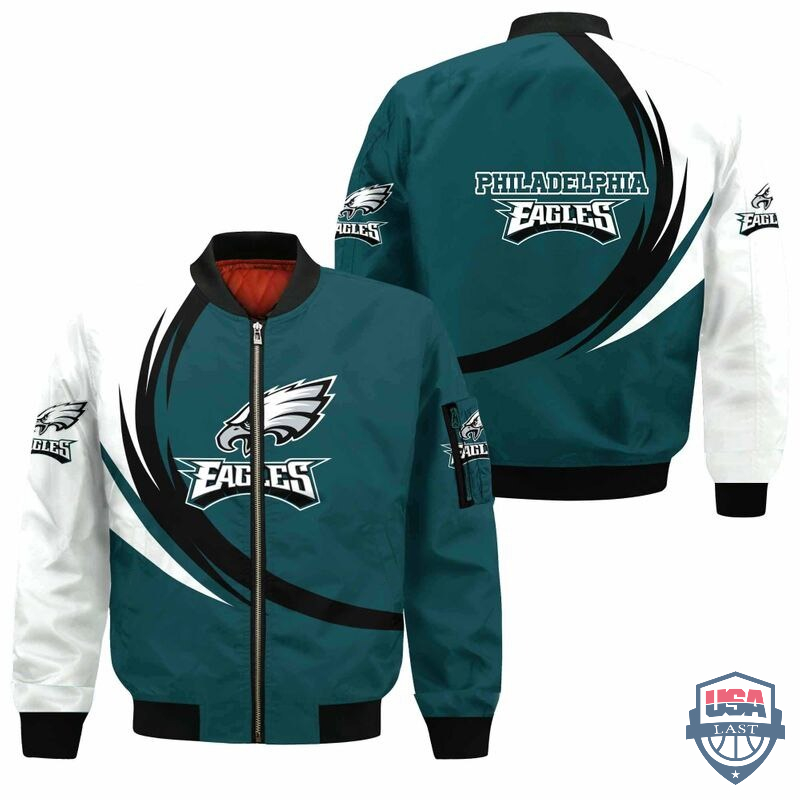 NFL Philadelphia Eagles Curve Design Bomber Jacket – Hothot 260122