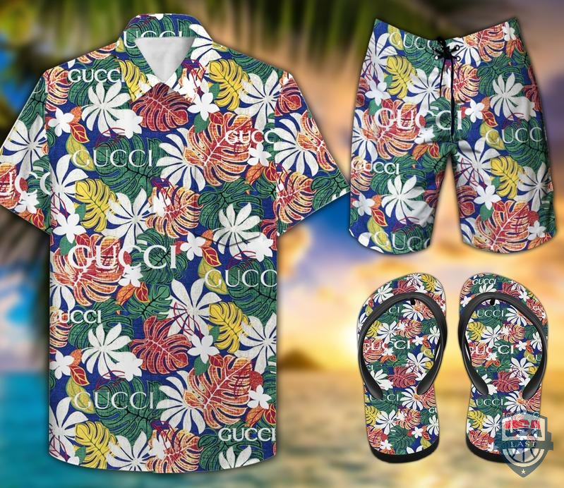 Gucci Set Hawaiian Shirt Beach Short 13 – Hothot