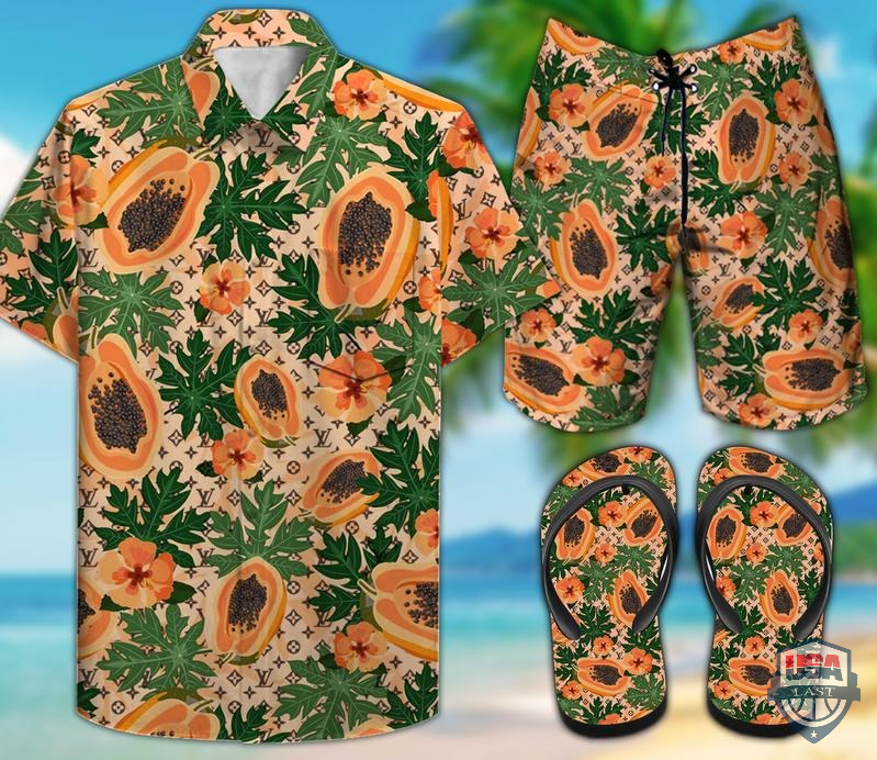 Louis Vuitton Combo Hawaiian Shirt And Short 33 – Hothot