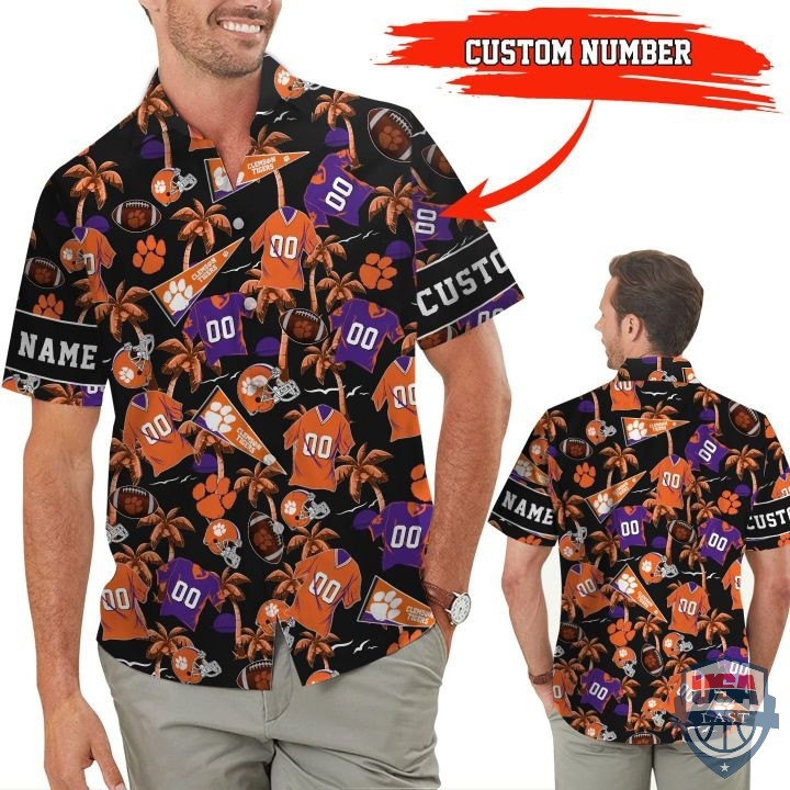 Clemson Tigers Custom Name And Number Hawaiian Shirt – Hothot