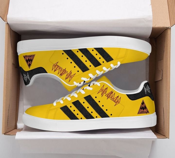 Def Leppard yellow stan smith shoes