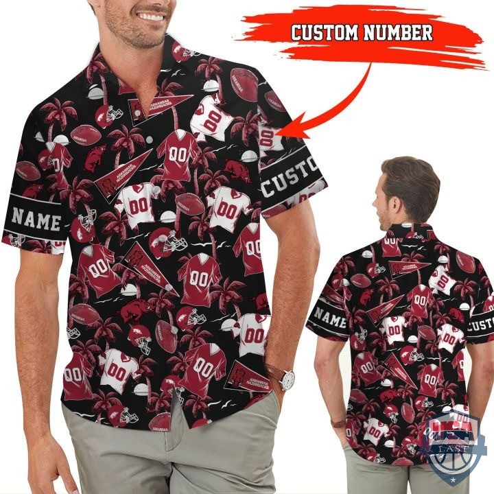 Arkansas Razorbacks Custom Name And Number Hawaiian Shirt – Hothot