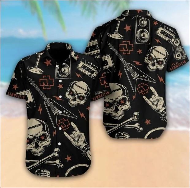 Rammstein Black Skull Hawaiian Shirt – Hothot