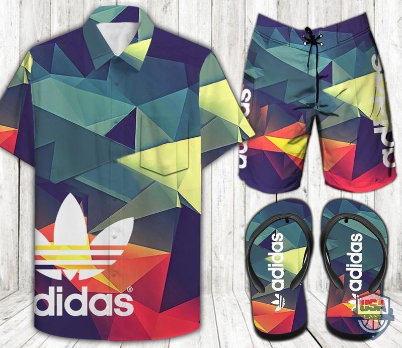 Adidas Hawaiian Shirt, Short And Flip Flops – Hothot