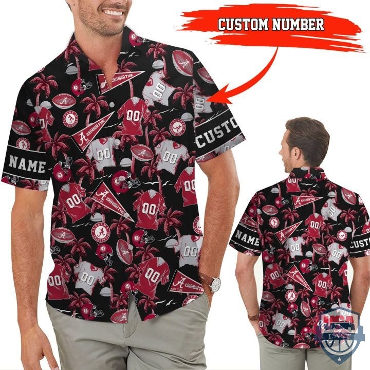 Alabama Crimson Tide Custom Name And Number Hawaiian Shirt – Hothot