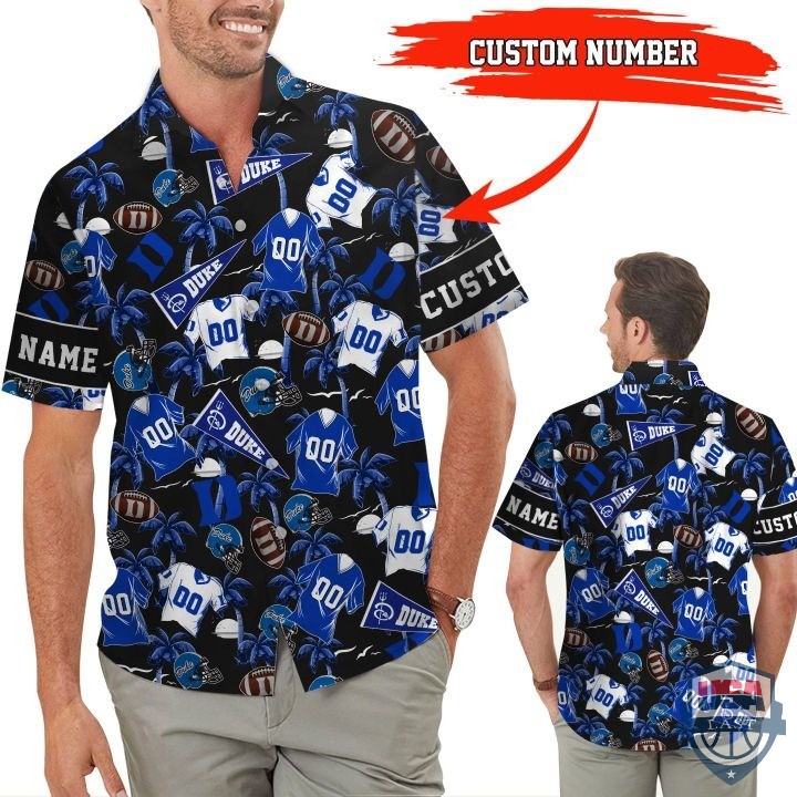 Duke Blue Devils Custom Name And Number Hawaiian Shirt – Hothot