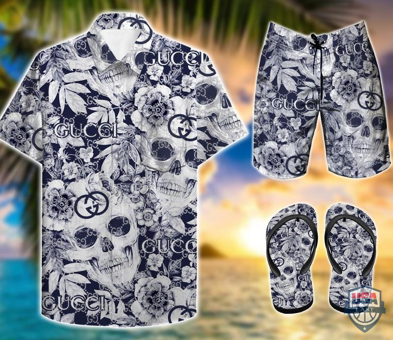 Gucci Skull Hawaiian Shirt Beach Short – Hothot