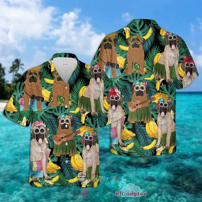 English Mastiff Banana Tropical Hawaiian Shirt