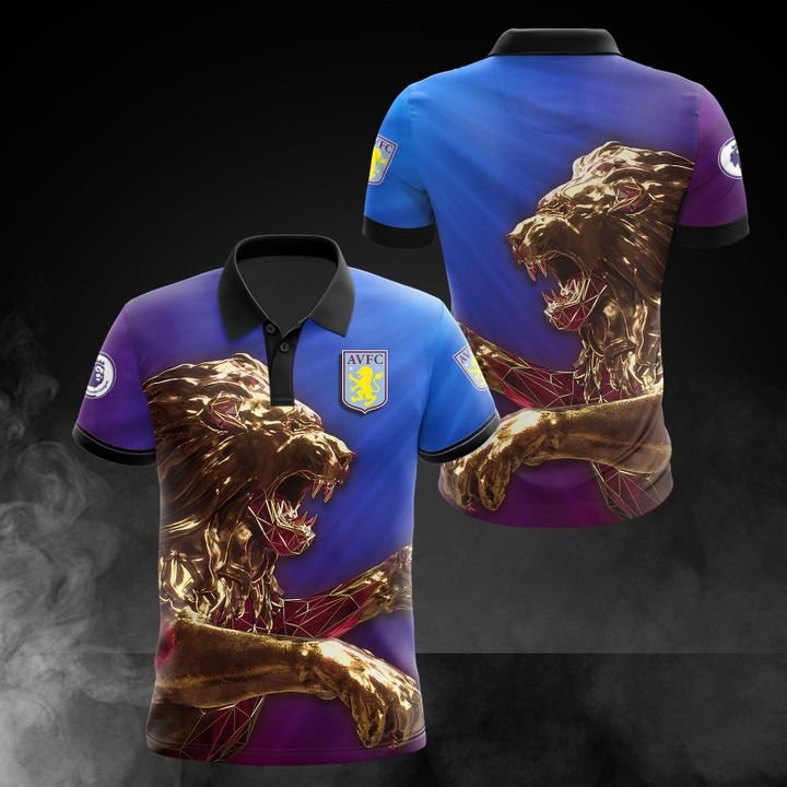 Aston Villa Golden Lion Polo Shirt- Hothot