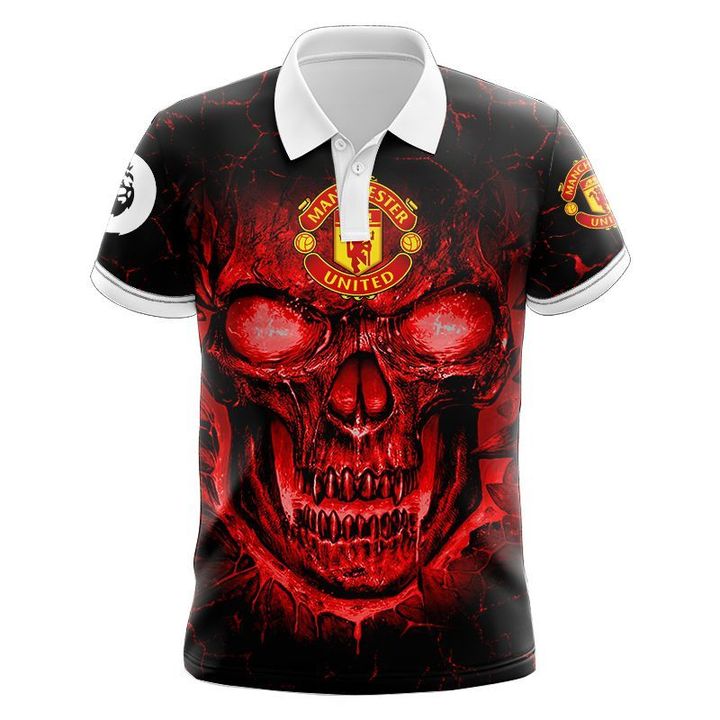 Manchester United Red Skull Polo Shirt- Hothot