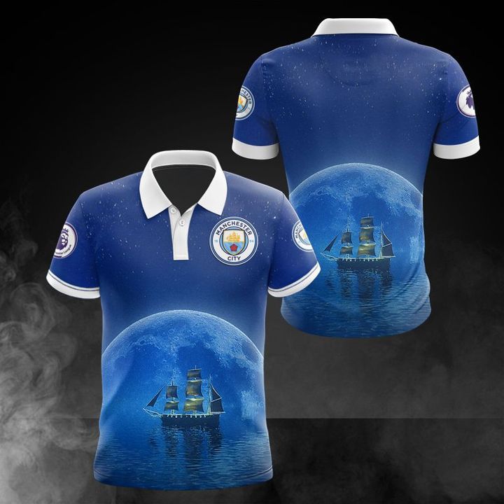 Manchester City FC Full Print Polo Shirt- Hothot