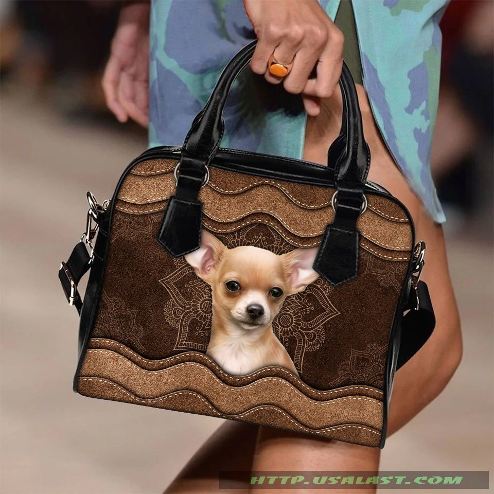 Chihuahua Mehndi Texture Shoulder Handbag – Hothot