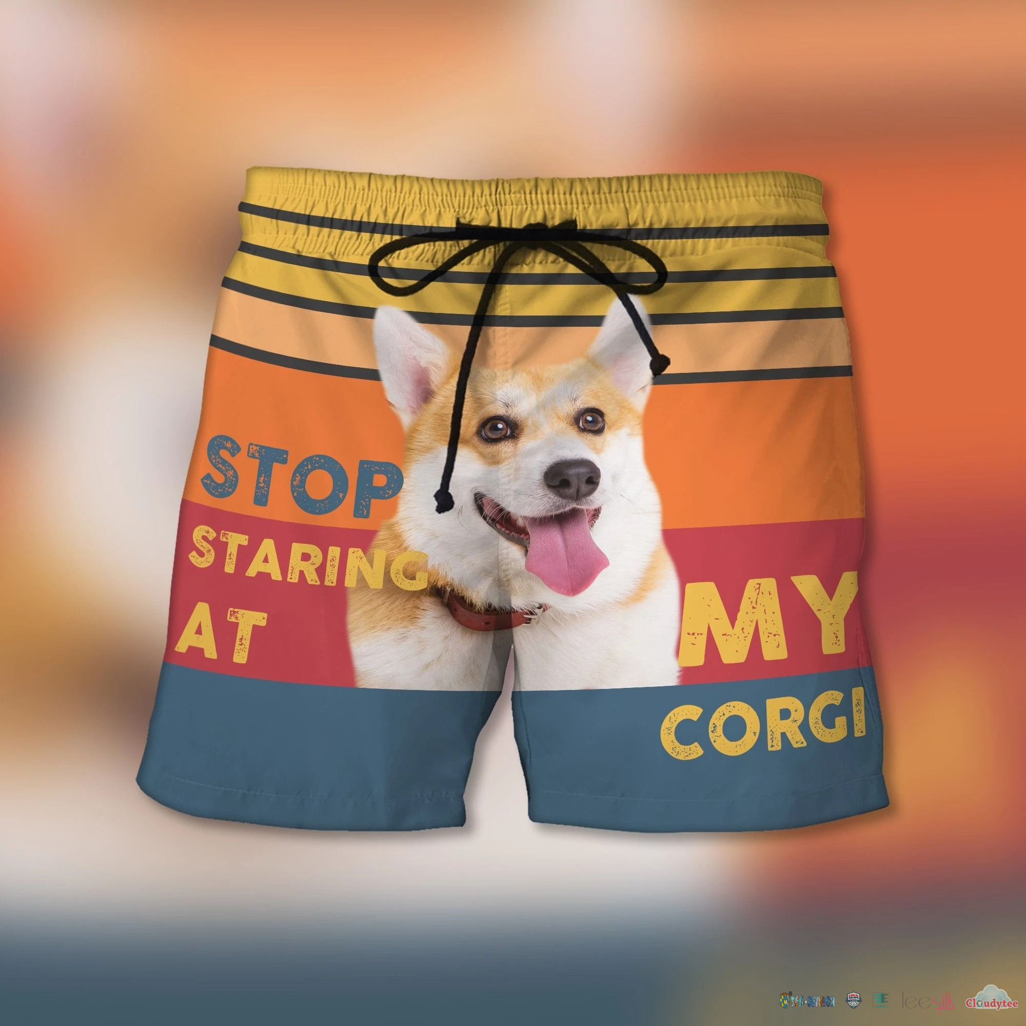 Stop Staring At My Corgi Beach Shorts – Hothot