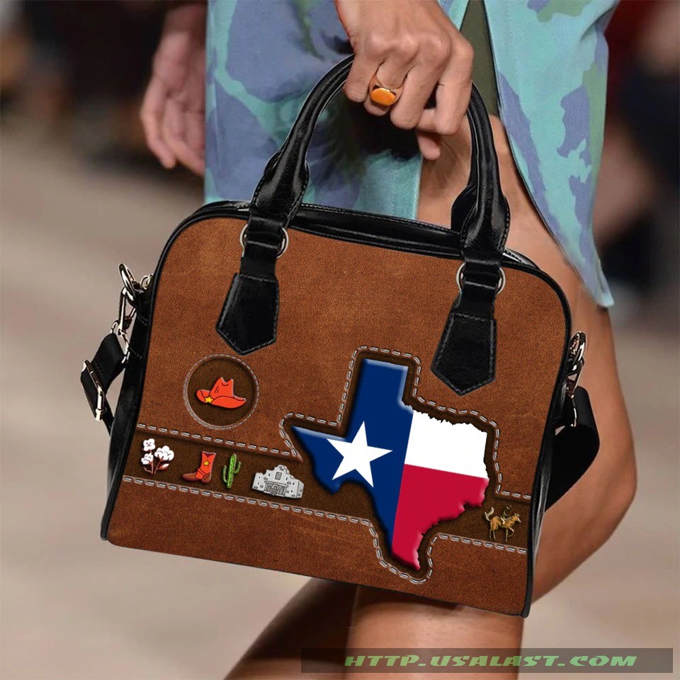 Texas Map With Symbols Shoulder Handbag – Hothot
