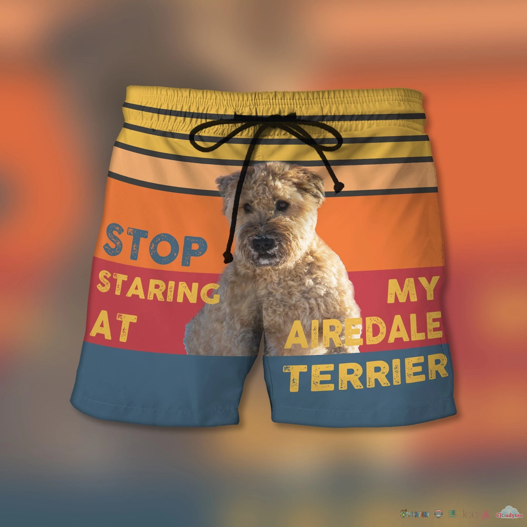 Stop Staring At My Airedale Terrier Dog Beach Shorts – Hothot