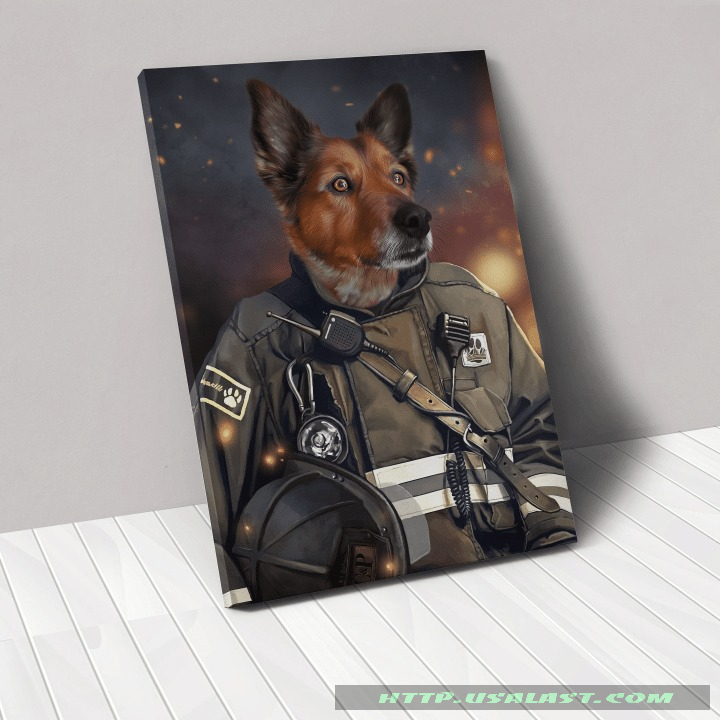Custom Pet Portraits The Firefighter Poster And Canvas Print – Hothot