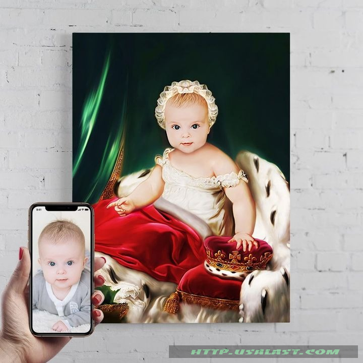 Personalized Portrait The Royal Baby Poster Canvas Print – Hothot