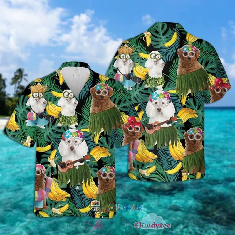 Poodle Dog Banana Tropical Hawaiian Shirt – Hothot