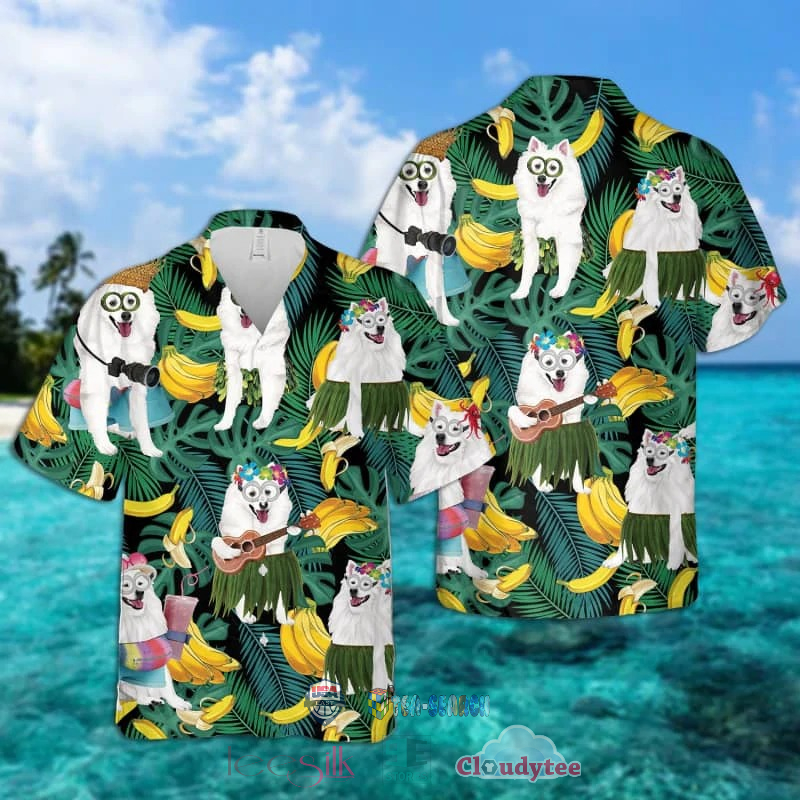 American Eskimo Banana Tropical Hawaiian Shirt – Hothot