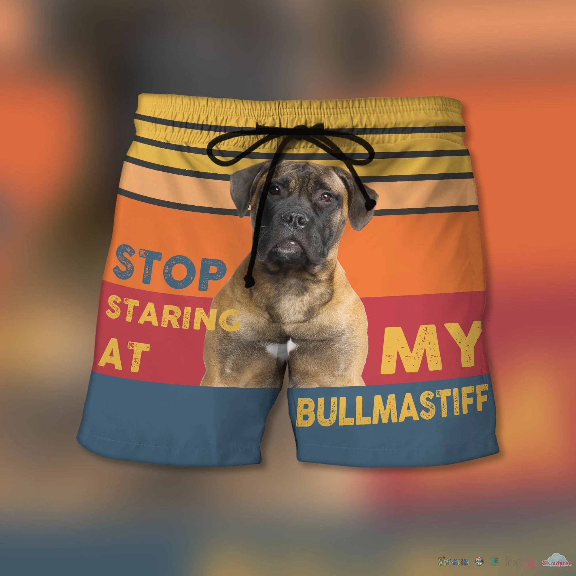 Stop Staring At My Bullmastiff Dog Beach Shorts – Hothot