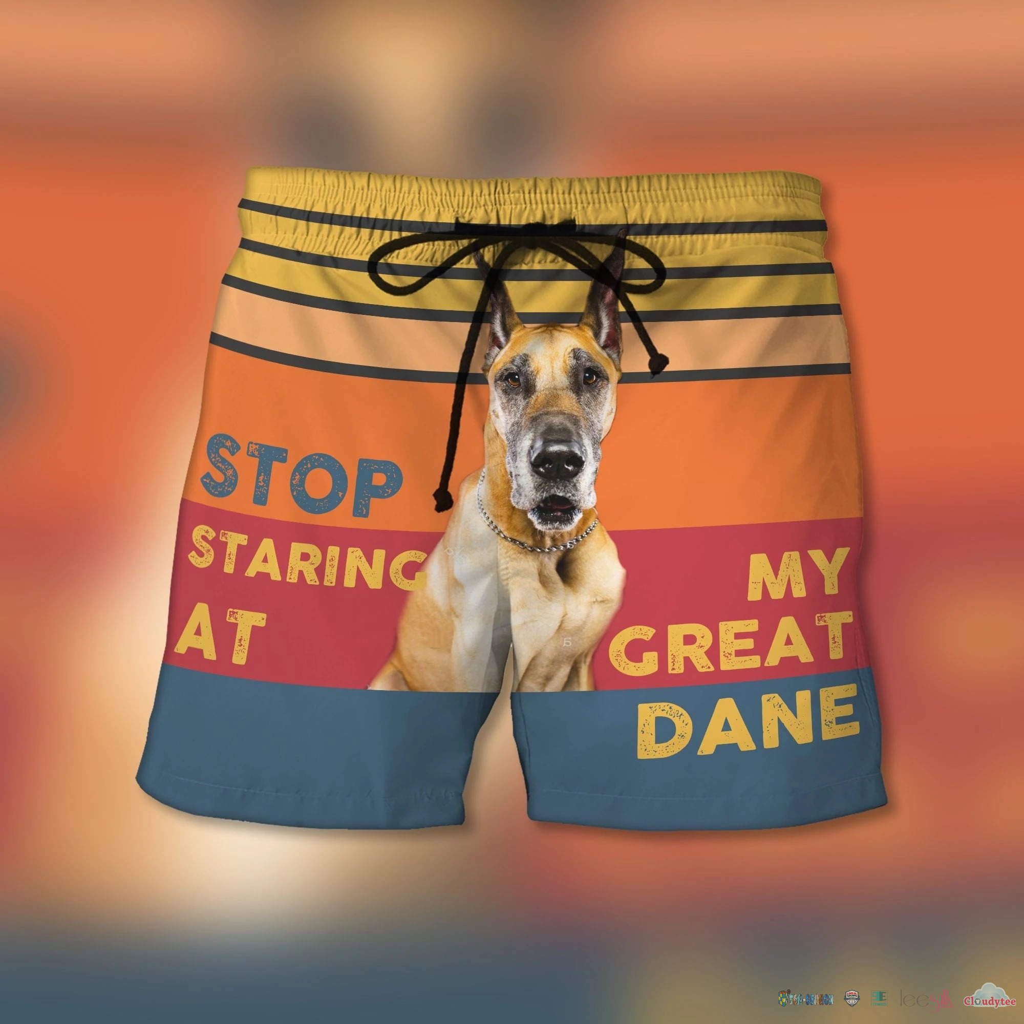 Stop Staring At My Great Dane Beach Shorts – Hothot