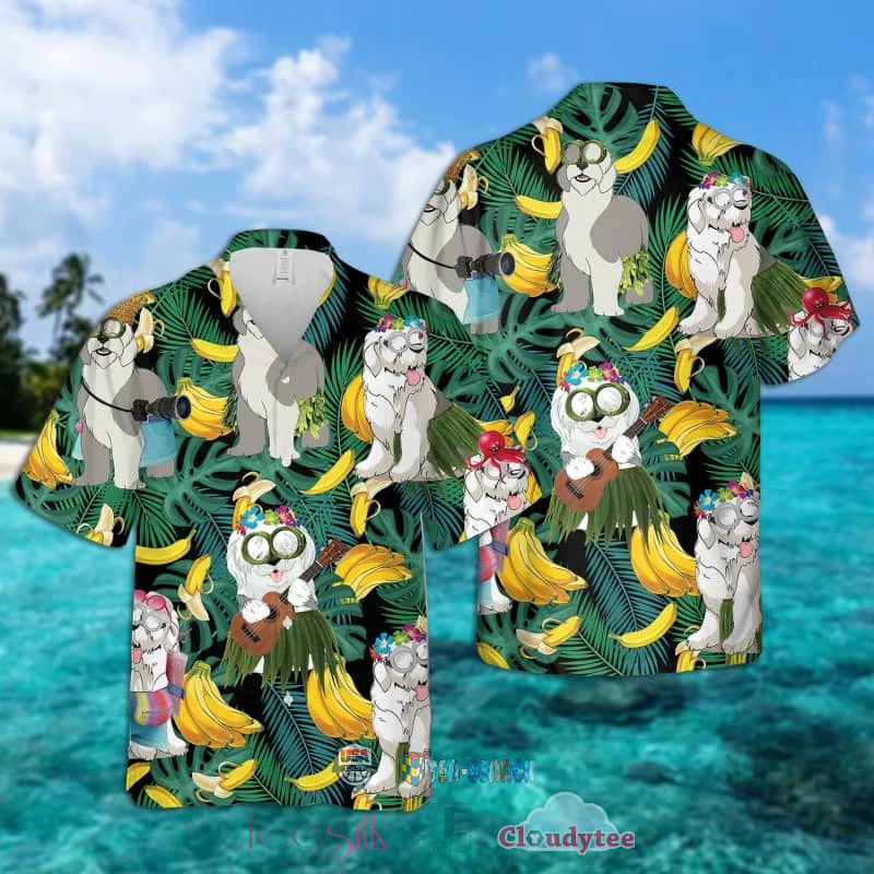Old English Sheepdog Banana Tropical Hawaiian Shirt – Hothot
