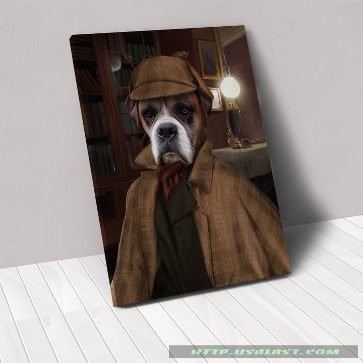 Personalized Pet Portraits The Detective Poster And Canvas Print – Hothot