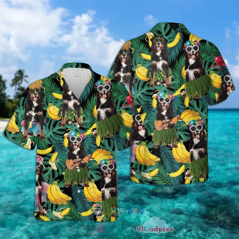 Bernese Mountain Banana Tropical Hawaiian Shirt – Hothot