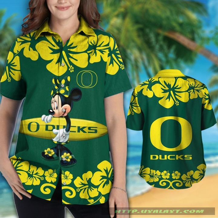 Oregon Ducks Minnie Mouse Aloha Hawaiian Shirt – Hothot