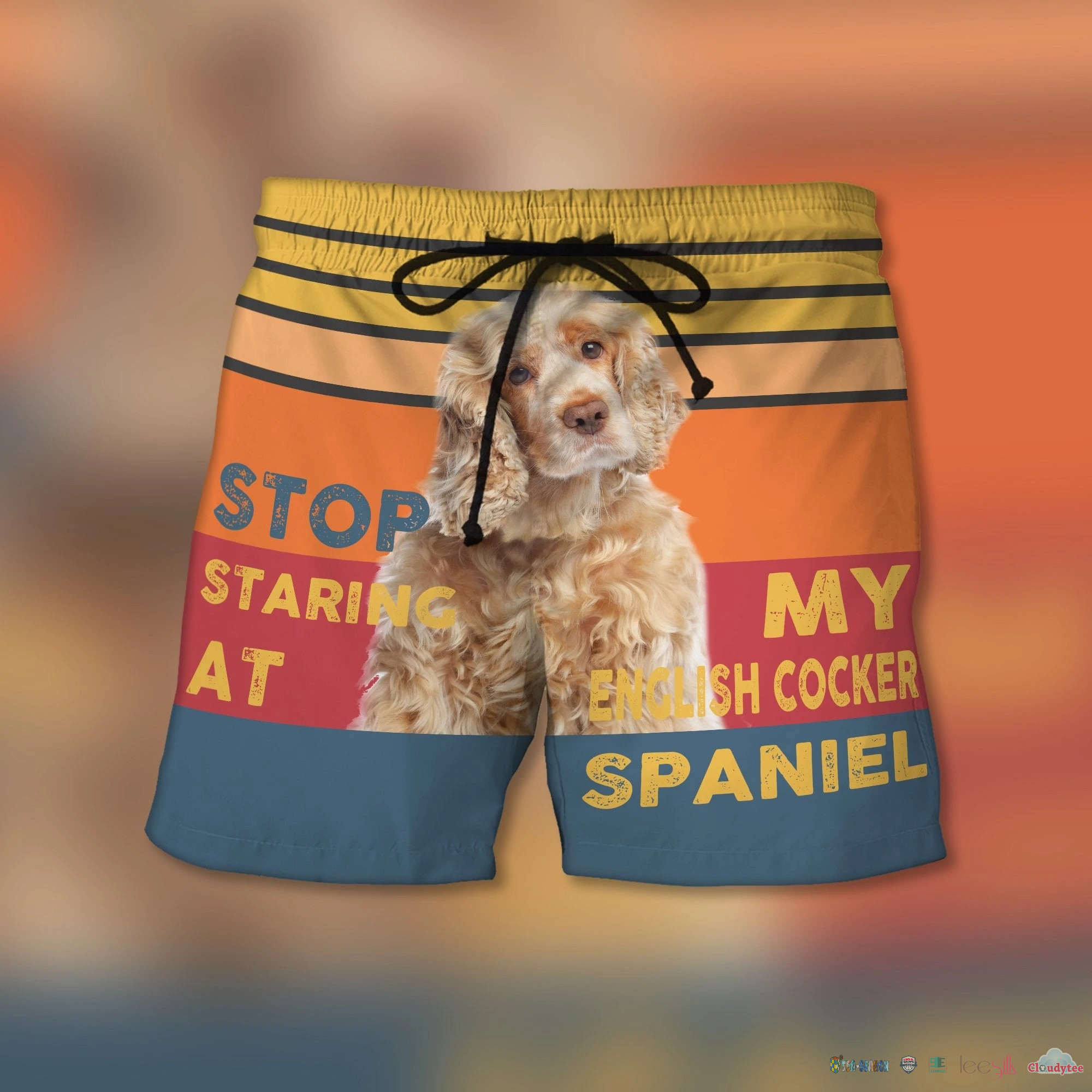 Stop Staring At My English Cocker Spaniel Beach Shorts – Hothot