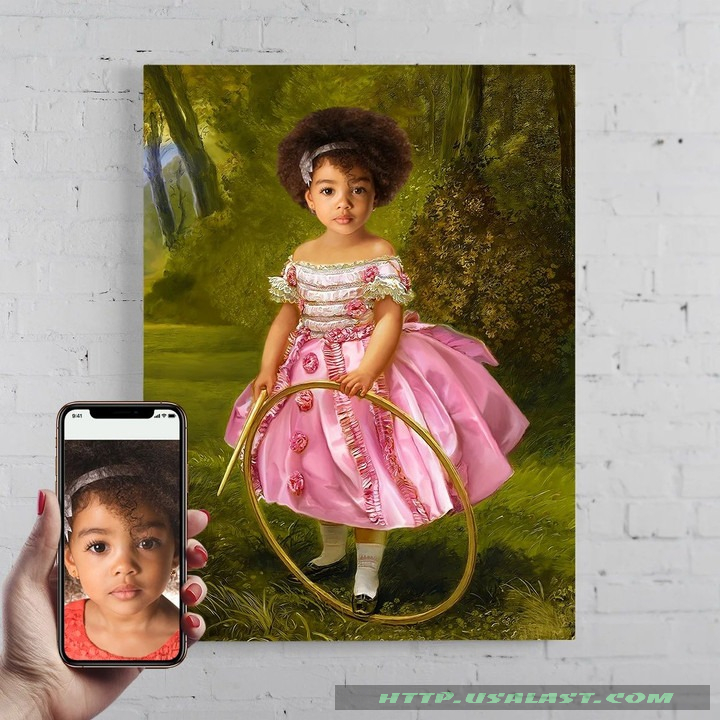 Personalized Portrait The Playful Princess Poster Canvas Print – Hothot