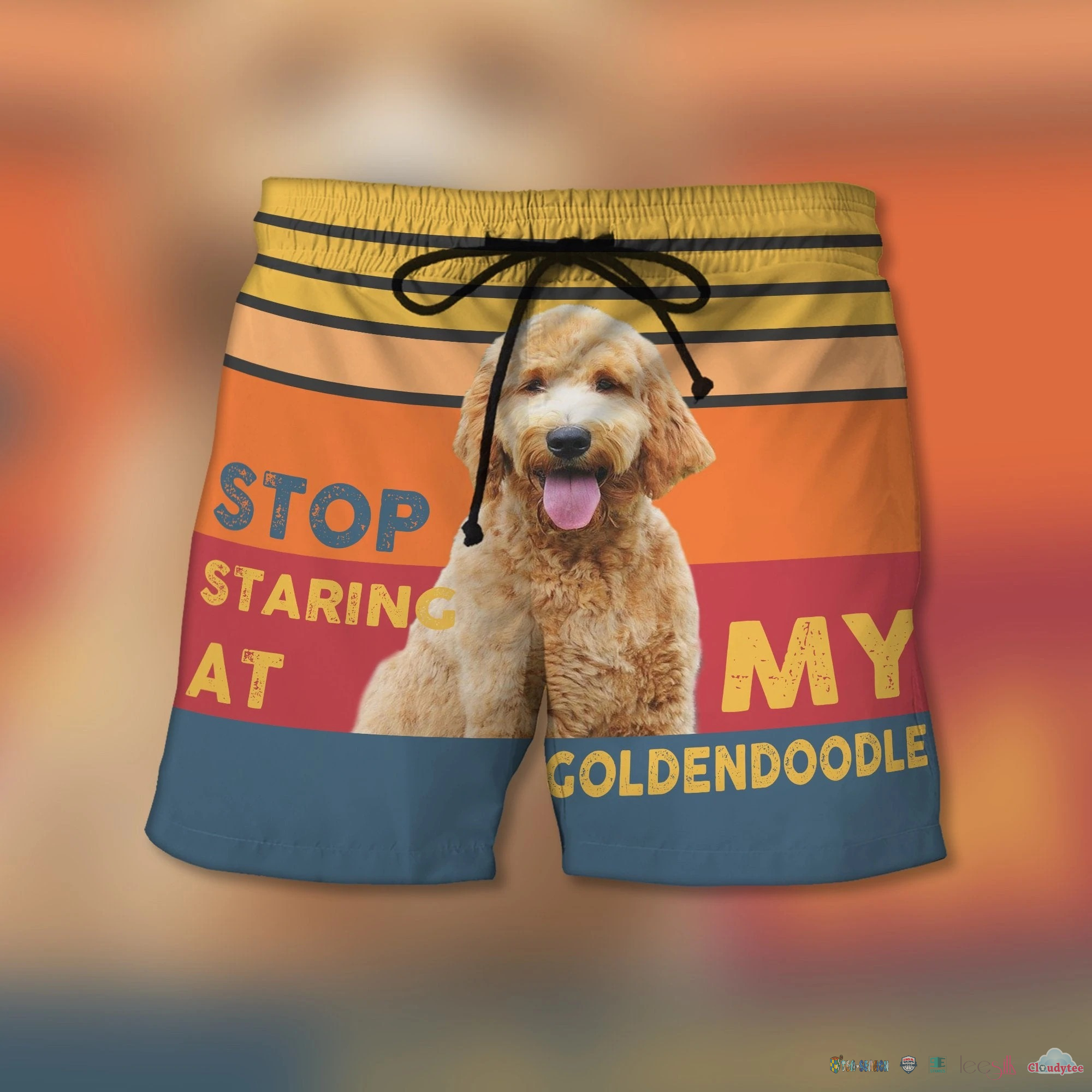 Stop Staring At My Goldendoodle Beach Shorts – Hothot