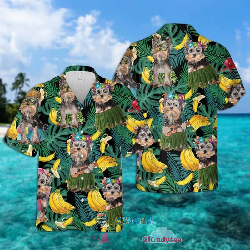 Yorkshire Terrier Dog Banana Tropical Hawaiian Shirt – Hothot