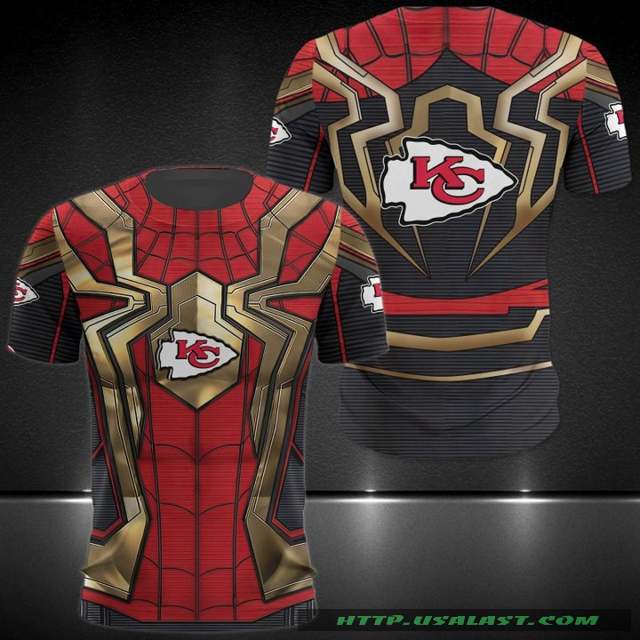 Kansas City Chiefs Spider Man 3D Hoodie Sweatshirt T-Shirt – Hothot