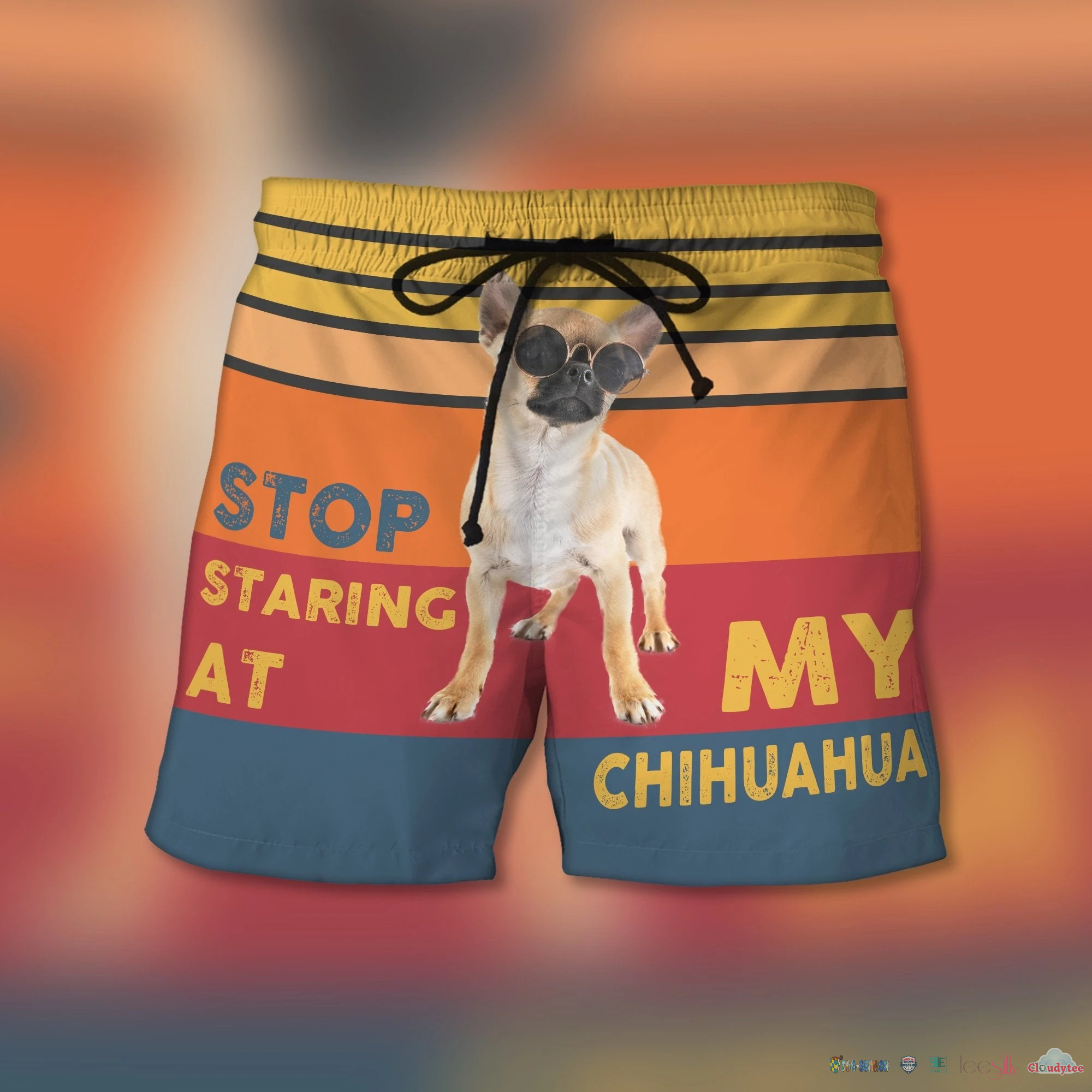 Stop Staring At My Chihuahua Dog Beach Shorts – Hothot