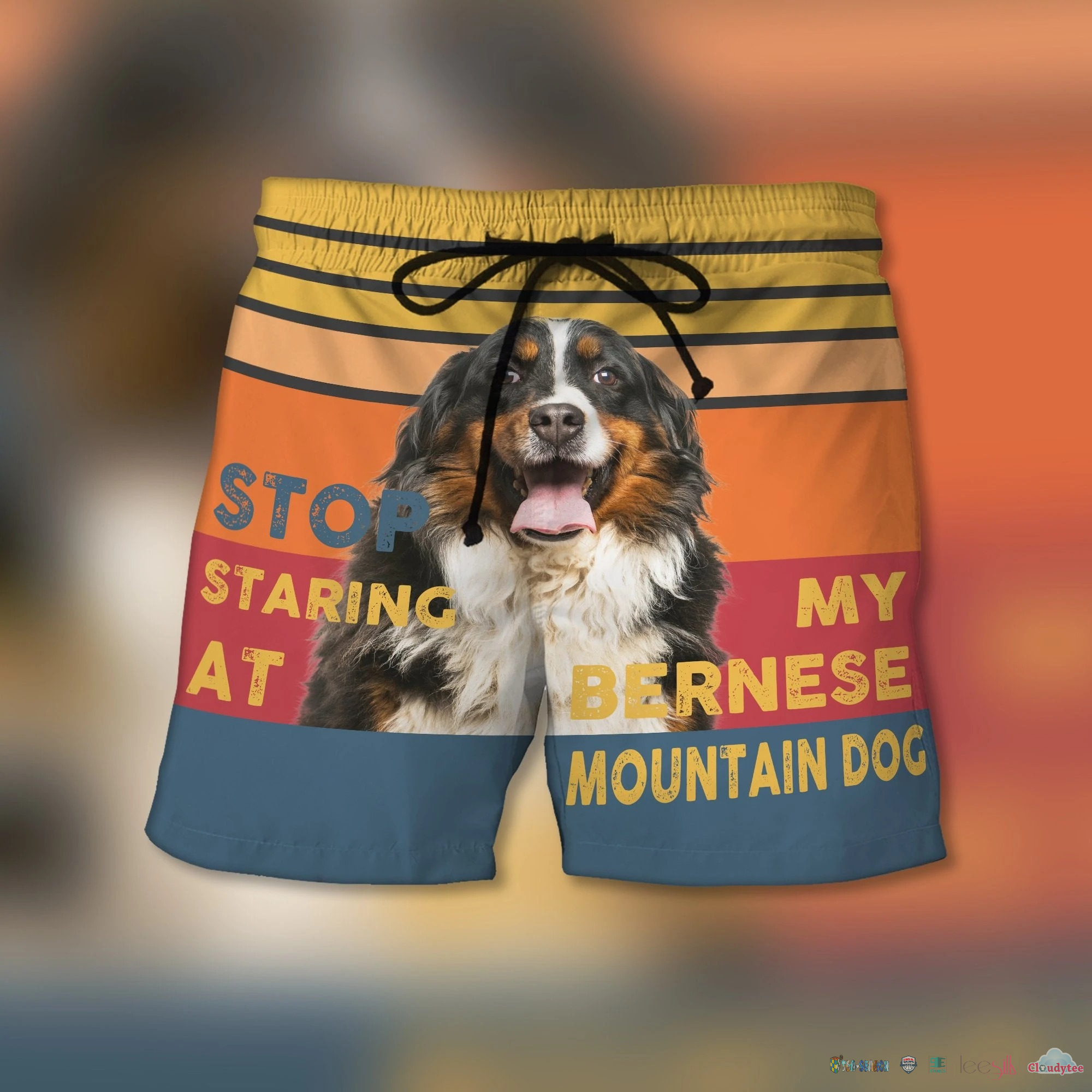 Stop Staring At My Bernese Mountain Dog Beach Shorts – Hothot