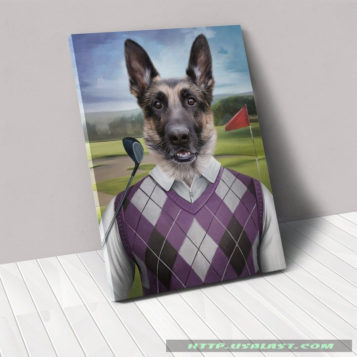 Custom Image Pet The Golfer Poster And Canvas – Hothot