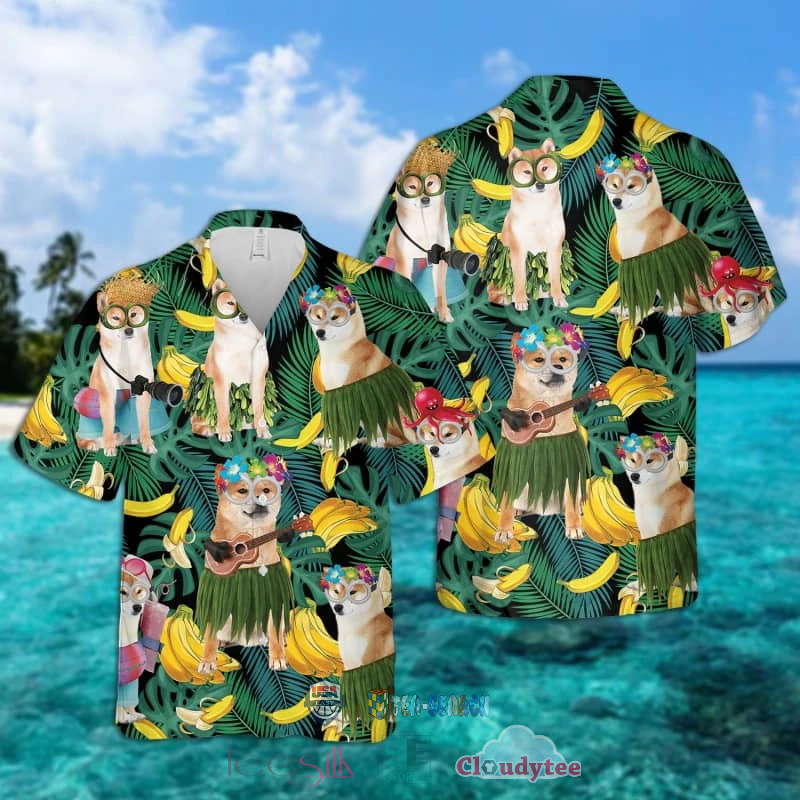 Shiba Inu Dog Banana Tropical Hawaiian Shirt – Hothot