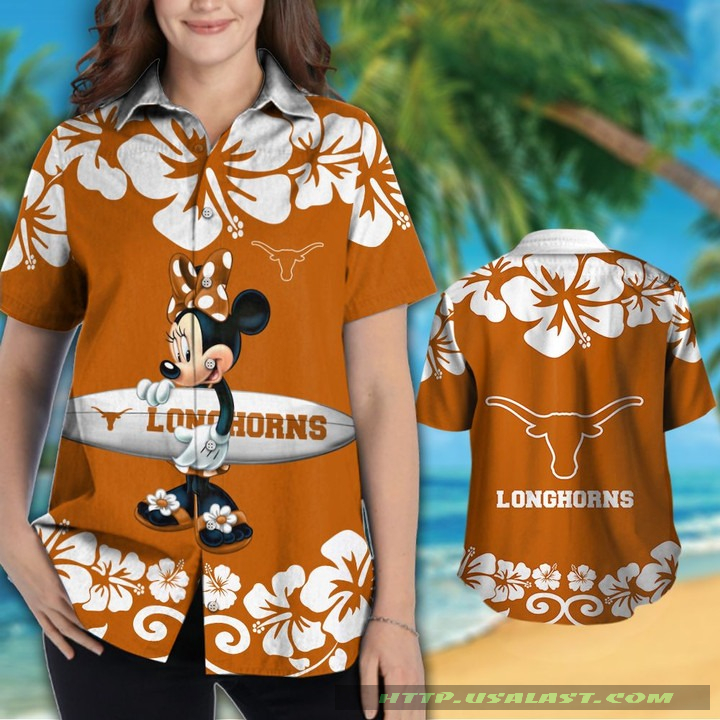 Texas Longhorns Minnie Mouse Aloha Hawaiian Shirt – Hothot