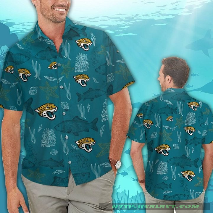 Jacksonville Jaguars Ocean Fishes Hawaiian Shirt Beach Short – Hothot