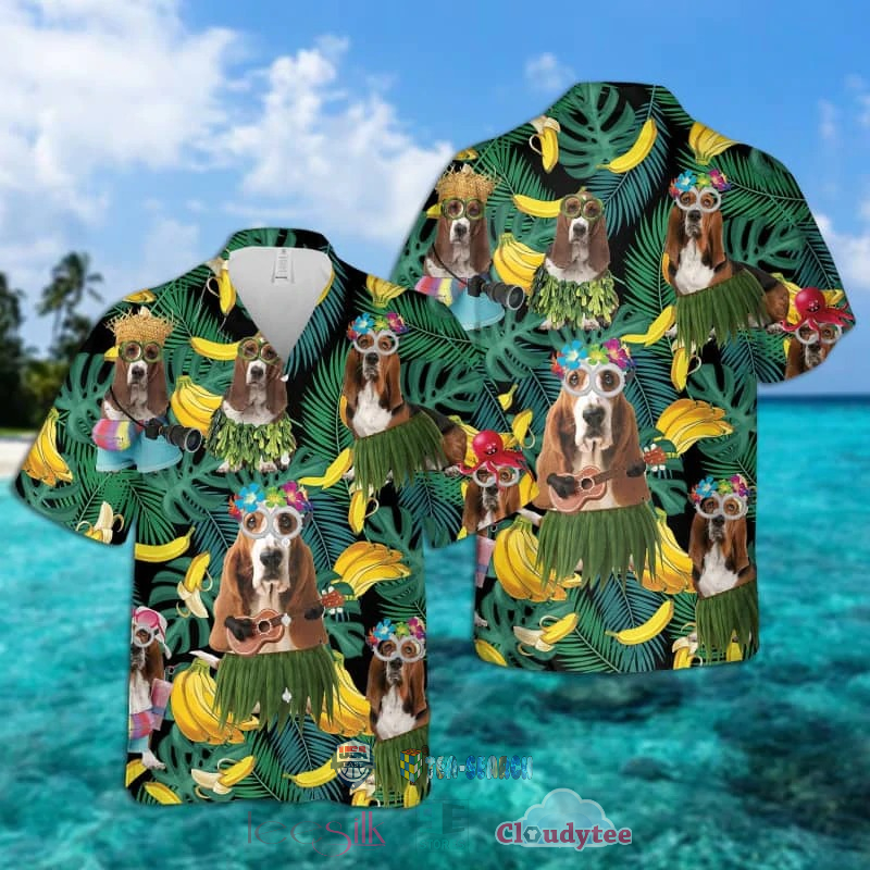 Basset Hound Banana Tropical Hawaiian Shirt – Hothot
