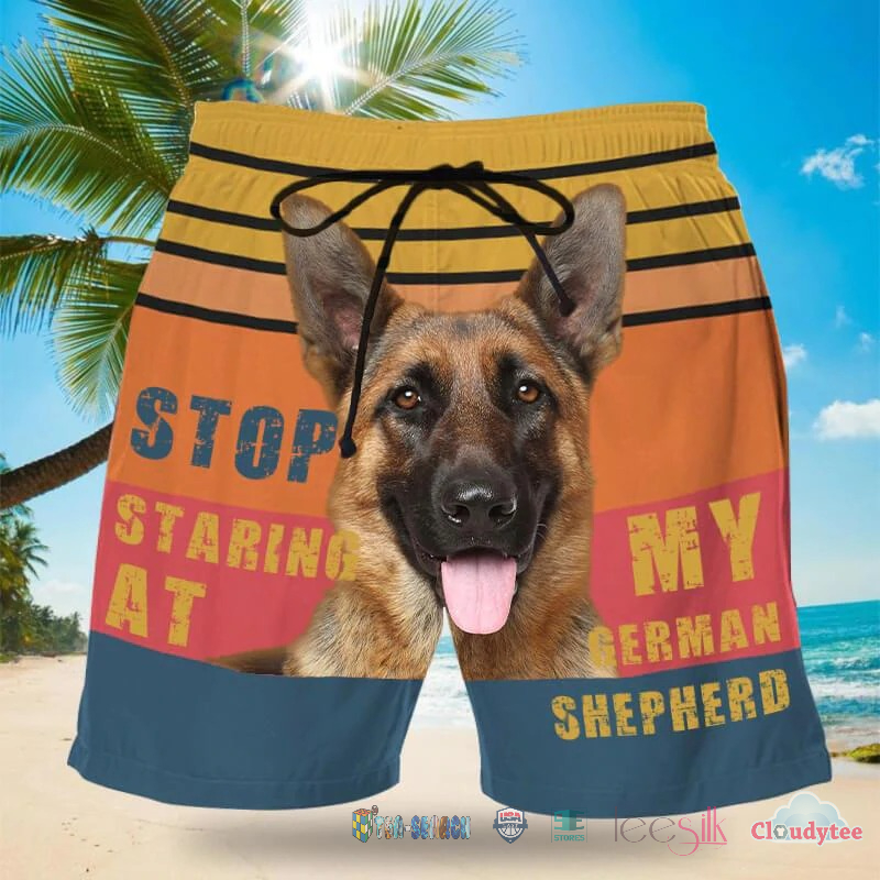 Stop Staring At My German Shepherd Beach Shorts – Hothot